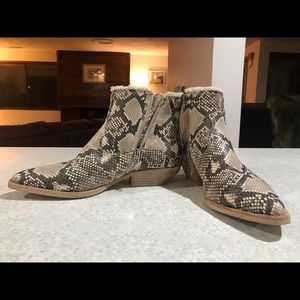 Dolce Vita snake skin booties